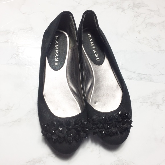 RAMPAGE Black Flower Ballet Flats - Picture 5 of 5